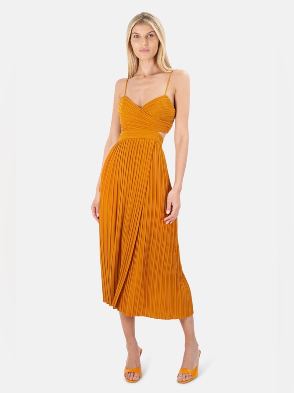 A.L.C. Sienna pleated midi dress